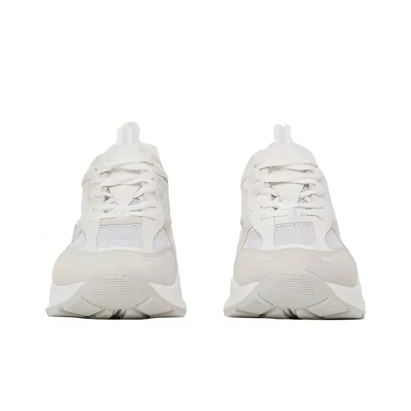 Burberry Plain Logo Low Top Sports Casual Shoes Men's White-2