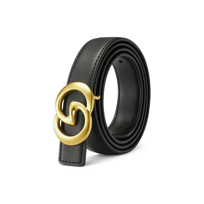 FAIRWHALE Cow Leather Belt Women's Width 2.5cm-1