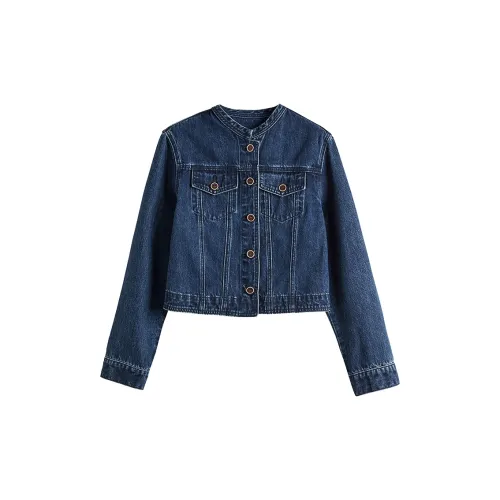 SLLSKY Denim Jackets Women's Denim Blue