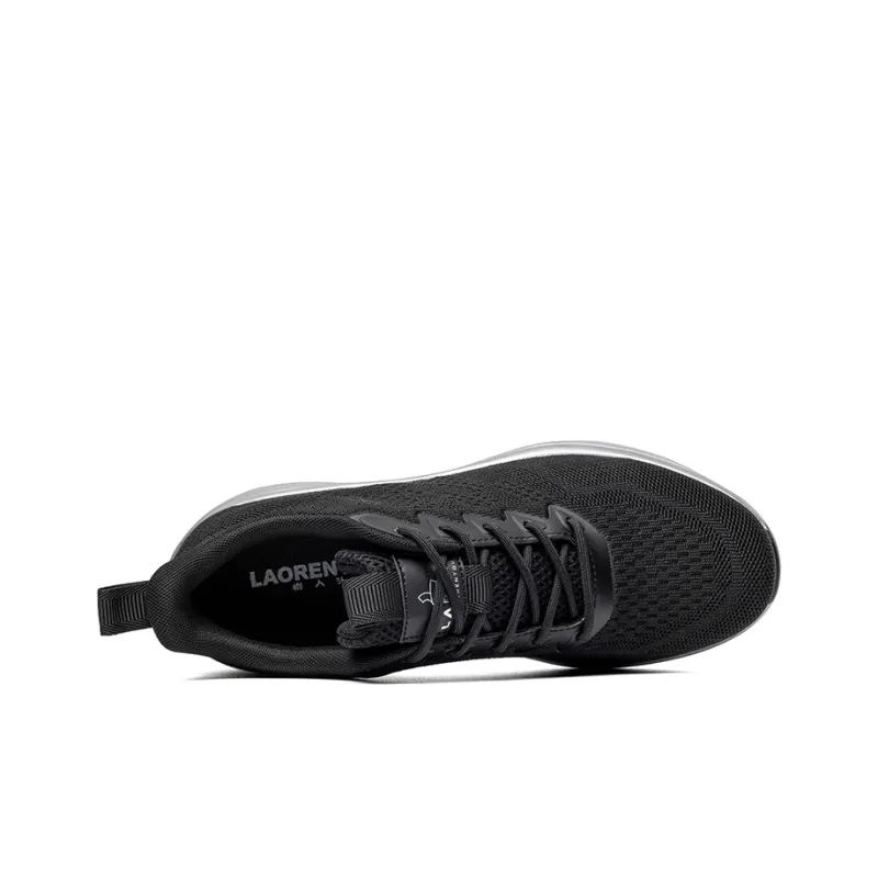 LAORENTOU Durable Lightweight And Breathable Low Top Casual Shoes 3.2cm Men's Black-4