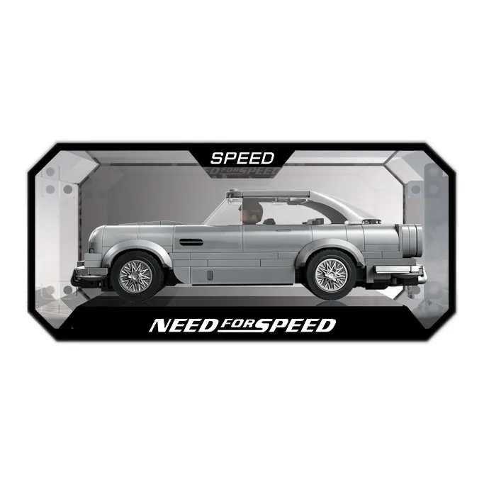 LIGHT YOUR BRICKS Joy 100 Building Block Speed Collection Car Alloy Model Racing Car Display Case Model Accessories-3