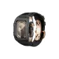 Black Bezel Rose Case, Black Rubber Strap