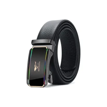 SEPTWOLVES Rainbow Automatic Buckle Business Casual Advanced Cow Leather Trendy Leather Belts Men's