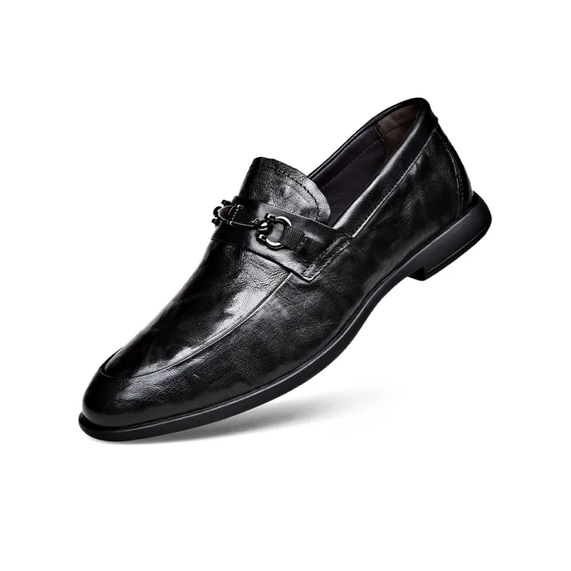 Romon Men's Casual Shoes Men Low Top Black/Brown-3