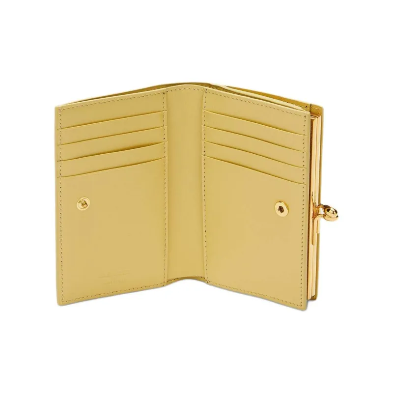 JIL SANDER Calfskin Wallet Trumpets Women's Yellow-2