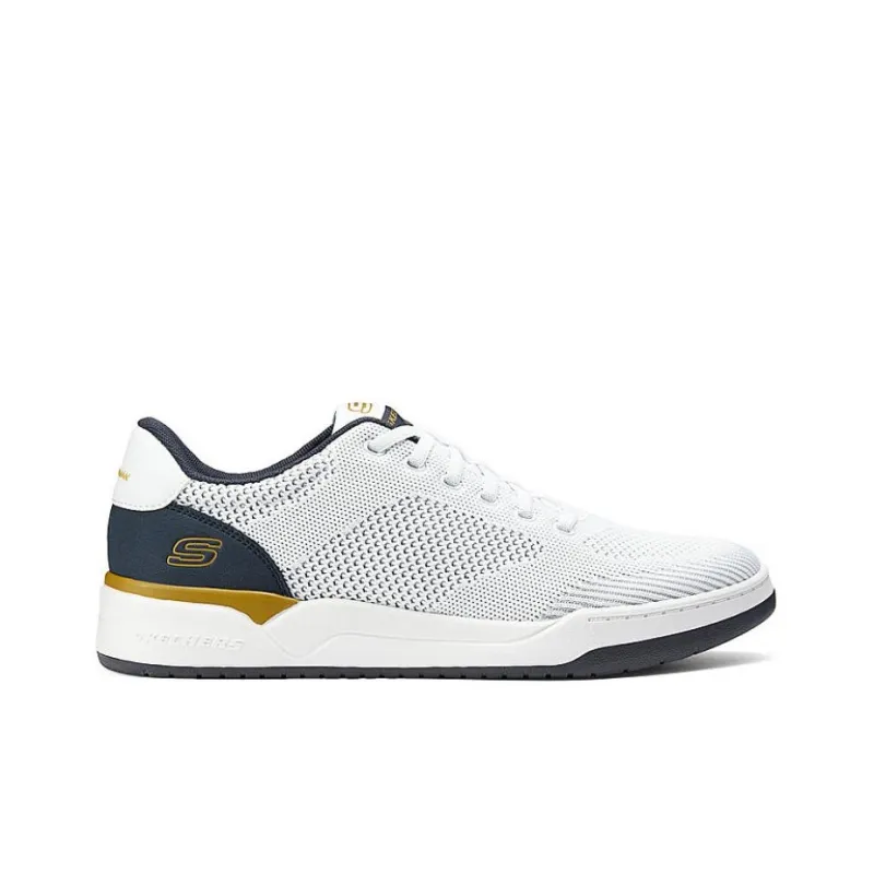 Skechers Durable Breathable Low Top Casual Shoes Men's White Blue-1