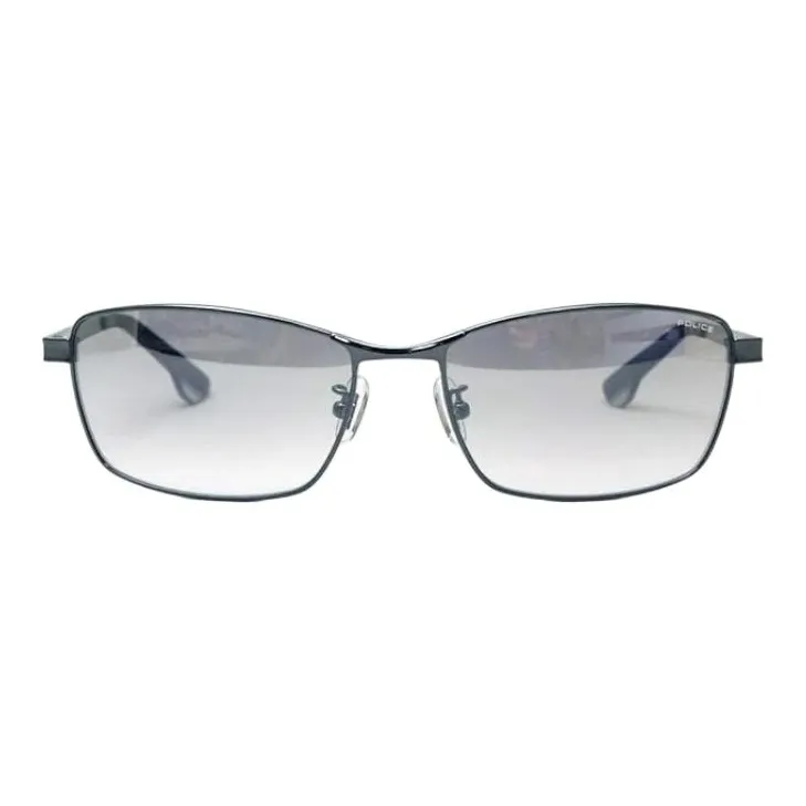 Police Rectangular Sunglasses Men's Black-0