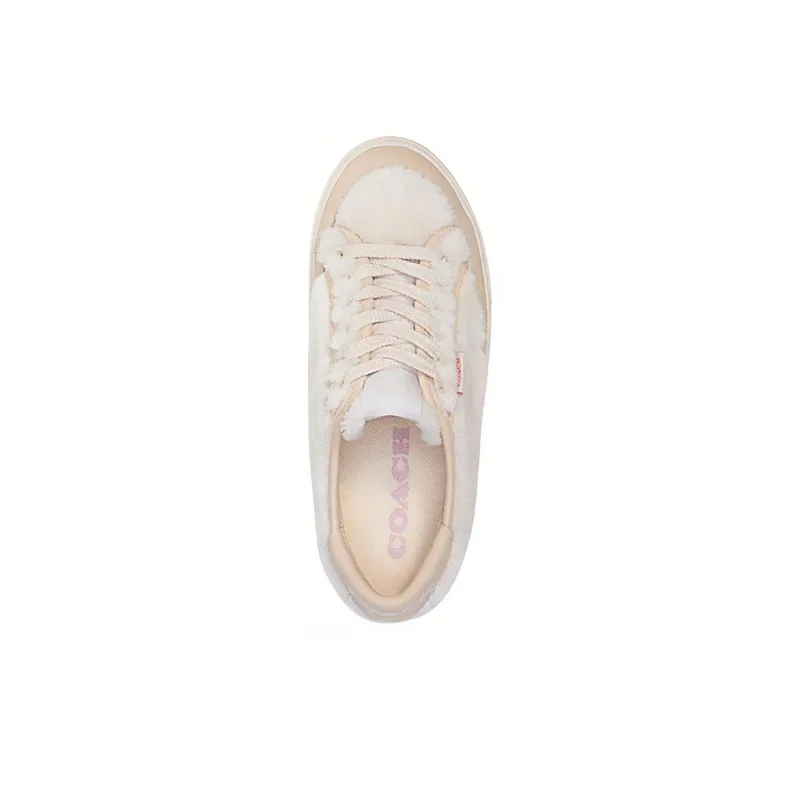 COACH CitySole Low Top Stylish Skateboarding Shoes Women's Beige-3