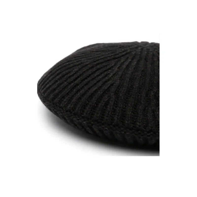 GANNI Ribbed-knit Beret Hat-2