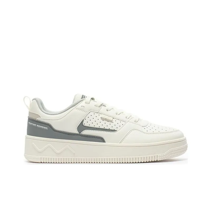 361° Slip Resistant Cushioning Low Top Skateboard Shoes Men's White Gray-1