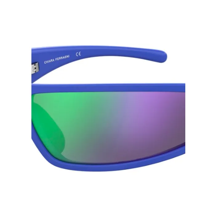 CHIARA FERRAGNI Injection-Molded Propionic Acid Irregular Shape Sunglasses Women's Blue-2