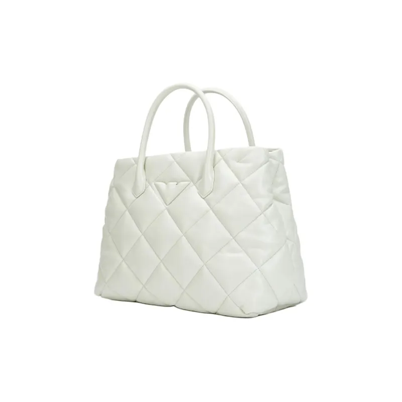 EMPORIO ARMANI PU With Synthetic Leather Tote Bag, Shopping Bag, Handbag Women's White-1