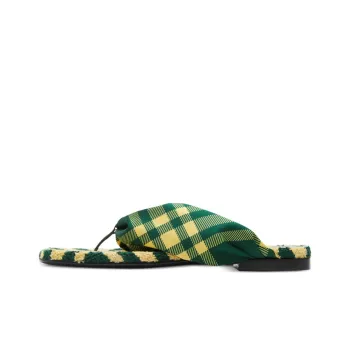 Burberry Slip Resistant Flip Flops Women's Green