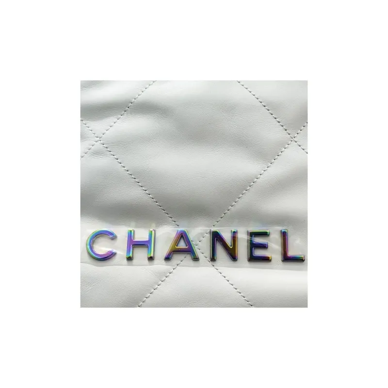 CHANEL 22Bag Cow Leather Shoulder Bag, Crossbody Bag Mini Women's White-11