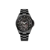 GJ16301 Black Case Black Dial Steel Band