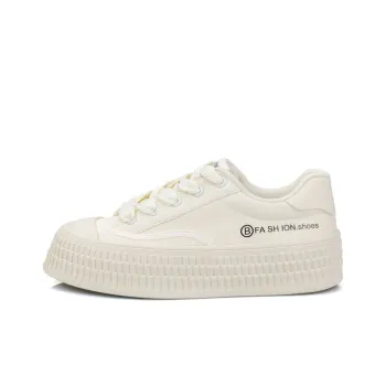 B10CROWN Anti Slip Wear Resistant Low Top Canvas Shoes Women's Beige