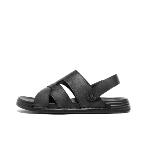BELLE Beach Sandals Men's Gray, Black