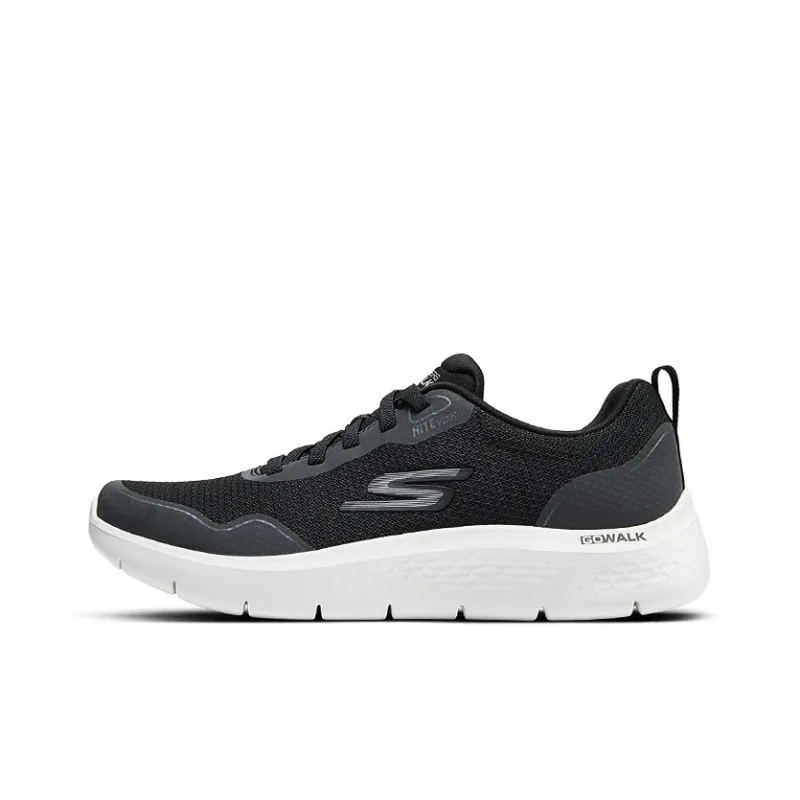 Skechers Cushioning Breathable Low Top Casual Running Shoes Men's Black-0