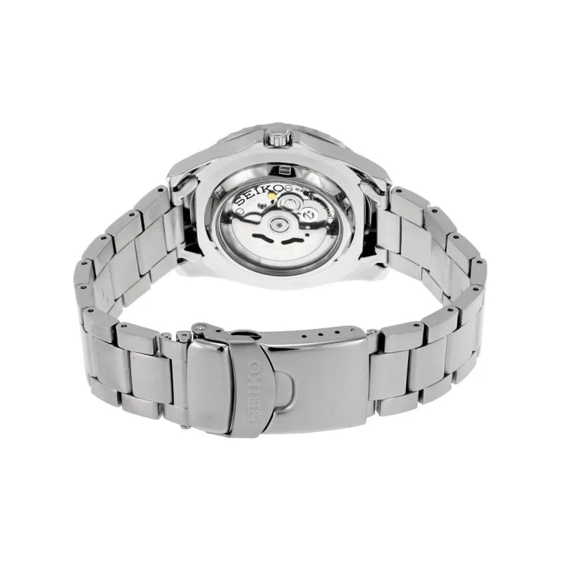 SEIKO Seiko5 Mechanical Movement Steel Strap Watch Men's Watches Black Dial-1