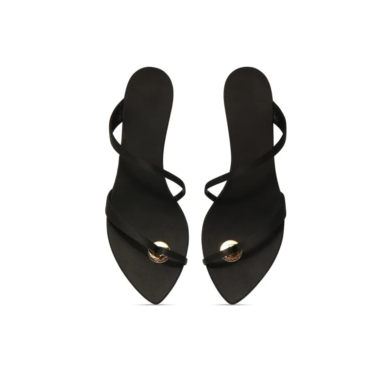 SAINT LAURENT Tanger Satin Slides-4