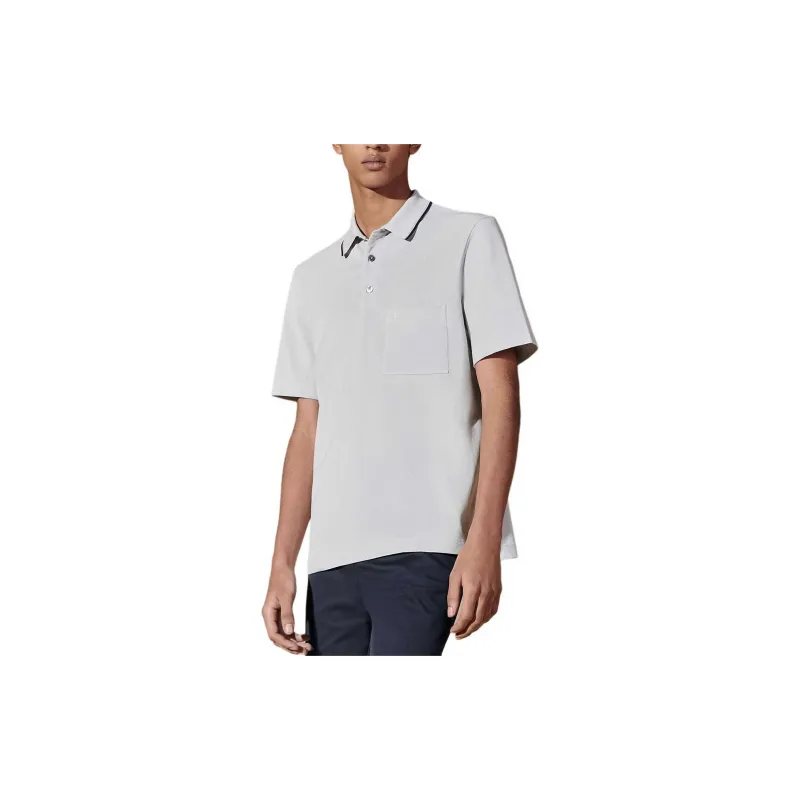 HERMES SS24 Polo Shirt Men's Misty White-2