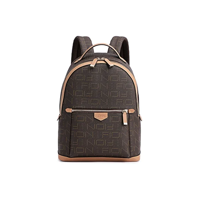 FION PVC Backpack Tubas Women's Coffee & Tea Brown-0