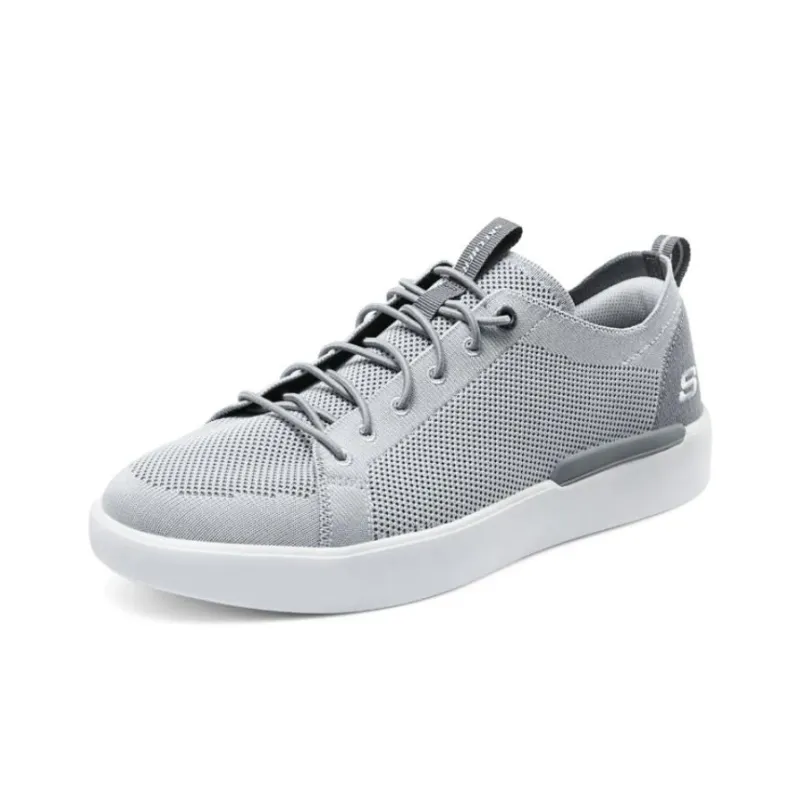 Skechers Wear resistant And Lightweight Low Top Skateboard Shoes Men's Gray-2