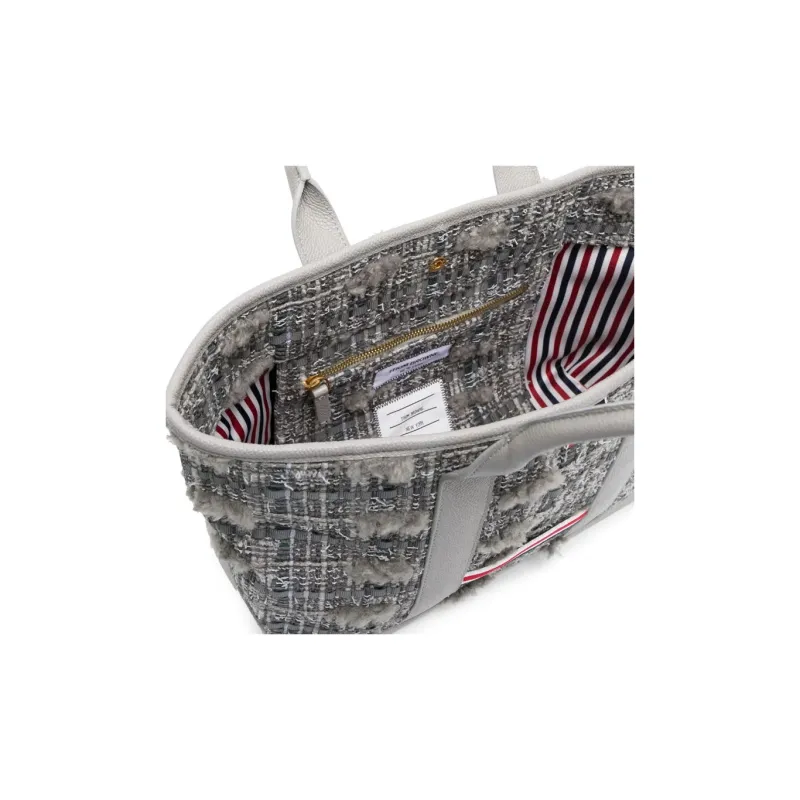 THOM BROWNE RWB stripe Mélange Tote Bag-3