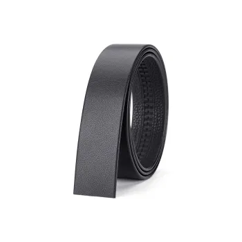 BISON DENIM Wear Resistant Durable Top Grain Cow Leather Belt Body Men's Black Width  3.5cm