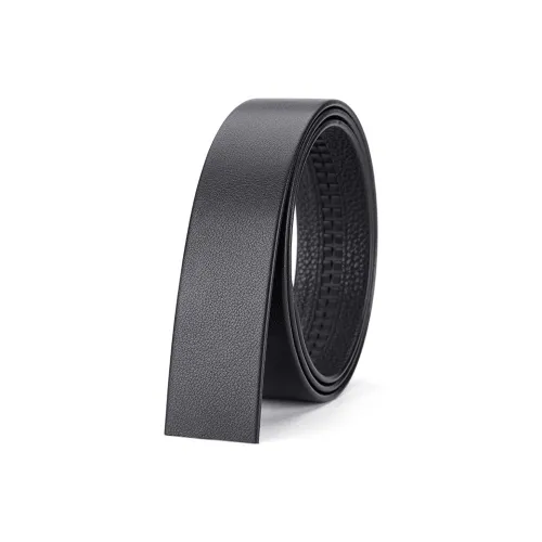 BISON DENIM Wear-Resistant Durable Top Grain Cow Leather Belt Body Men's Black Width: 3.5cm