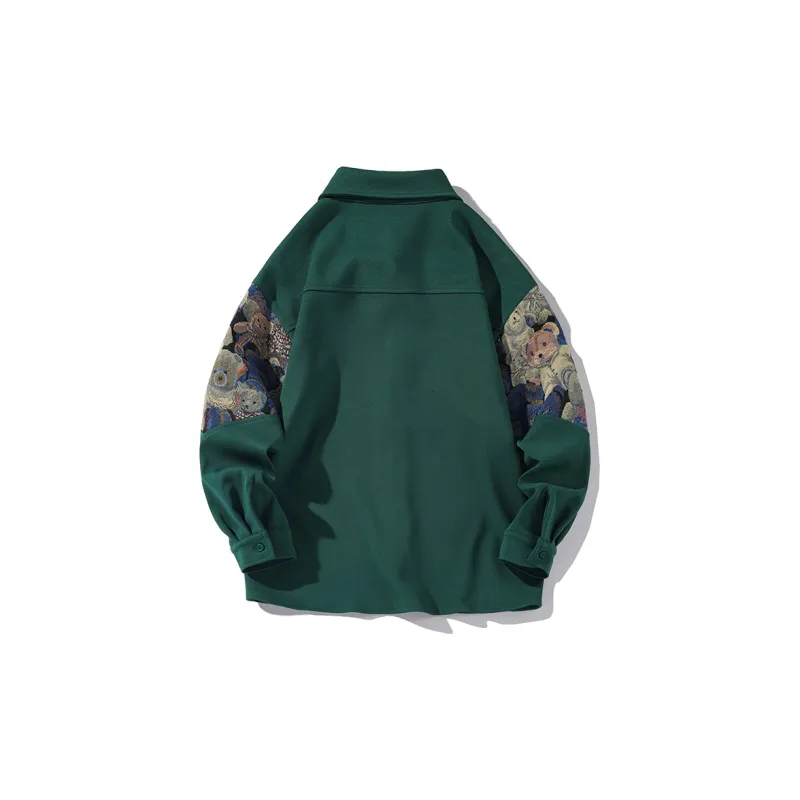 YooMore American Casual Bear-Print Unisex Sweatshirt-67
