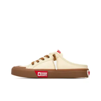 BOBBIE BURNS Balance Low Top Canvas Shoes Unisex Beige Yellow