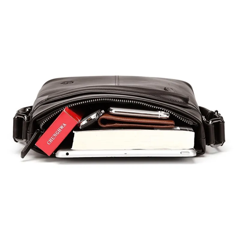 BISON DENIM Top Grain Cow Leather Crossbody Bag Backpack Shoulder Bag Regular Men's Black/Coffee-10
