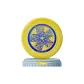 Frisbee-Gold-Stamped-Dazzling Yellow Blue