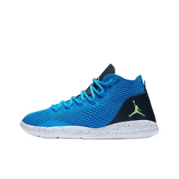 Jordan Reveal Cushioning Wear Resistant Mid Top Vintage Basketball Shoes Men's Blue Black