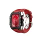 Silver Case Red Strap