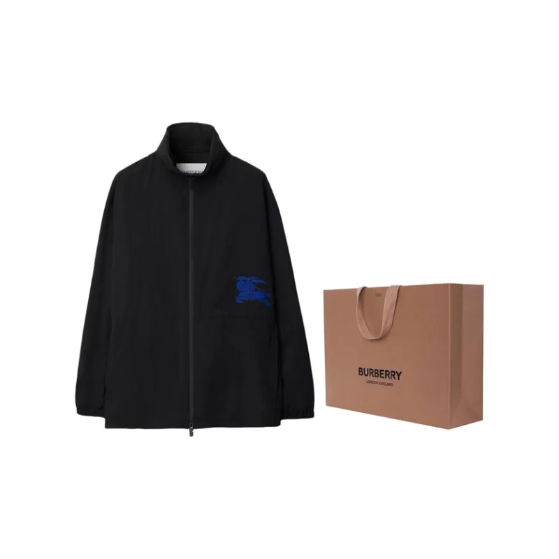 Burberry Ekd Motif Drawstring Waist Zipped Jacket-3