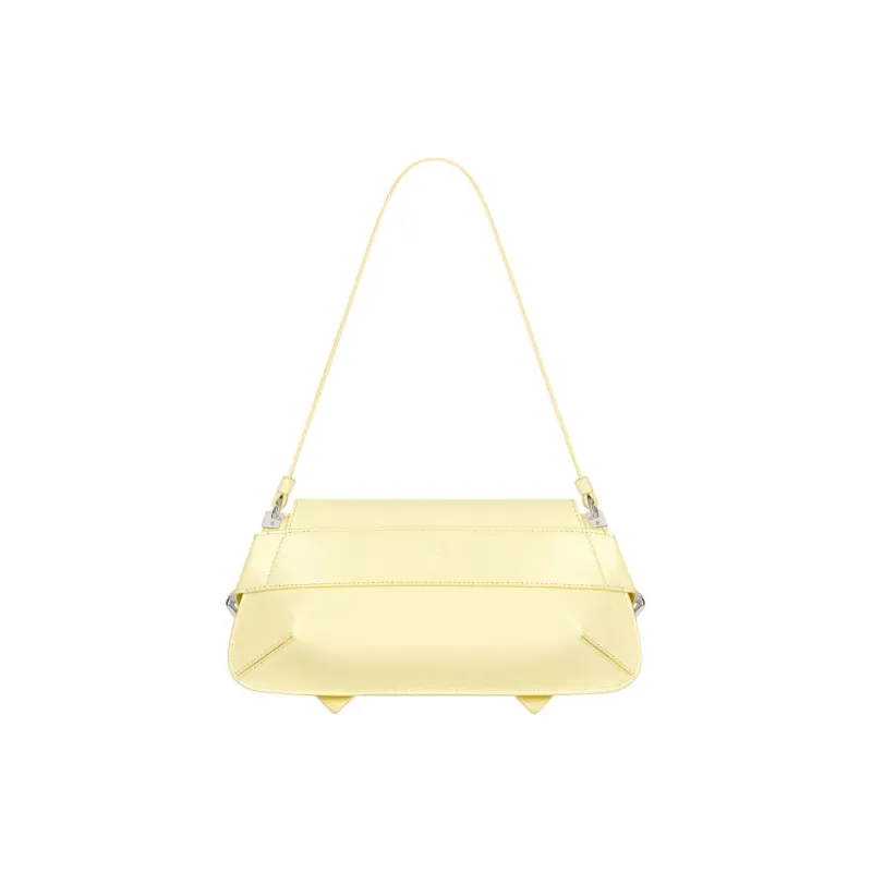 Givenchy Voyou Box Calfskin Handbag, Shoulder Bag Women's Yellow-2