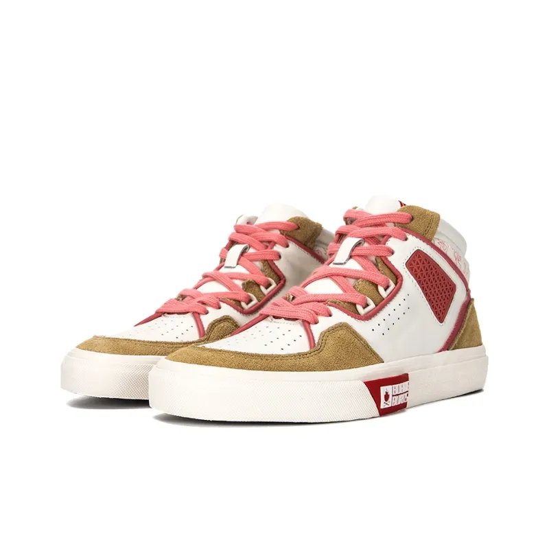 BOBBIE BURNS High-Top Casual Shoes Unisex White-2