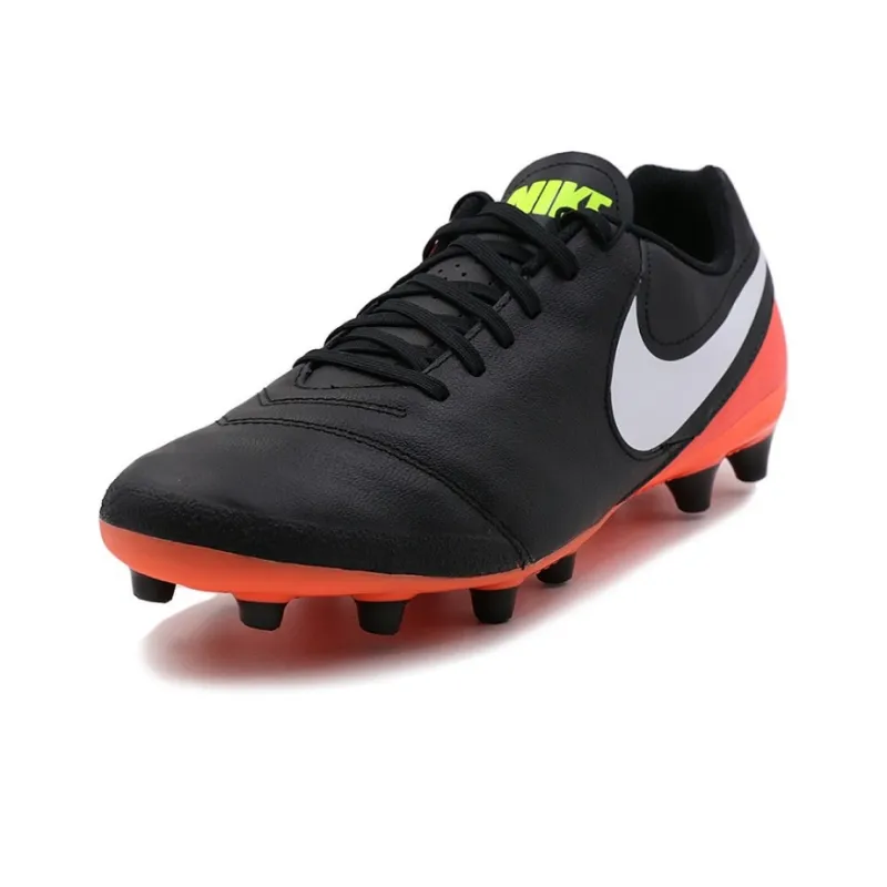 Nike Tiempo Genio 2 Leather Ag Pro 'Black Orange'-1