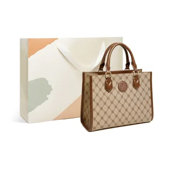 15 MINS PVC And Synthetic Leather Mom Bag Handbag Shoulder Bag Large Size Women's Coffee