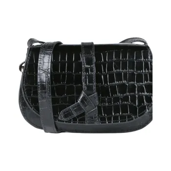 Petite Mendigote Cow Leather Shoulder Bag Women's Black