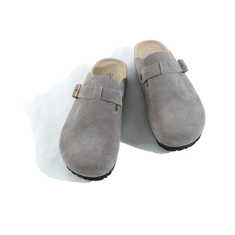 RO Closed Toe Slippers Unisex Khaki Gray-20