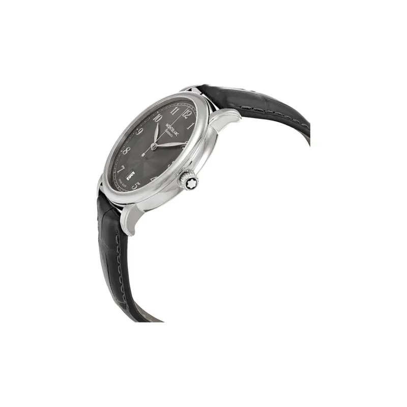 MONTBLANC Mechanical Movement Men's Watches Watch 39mm Black Dial Stainless Steel Case Genuine Leather Strap-1