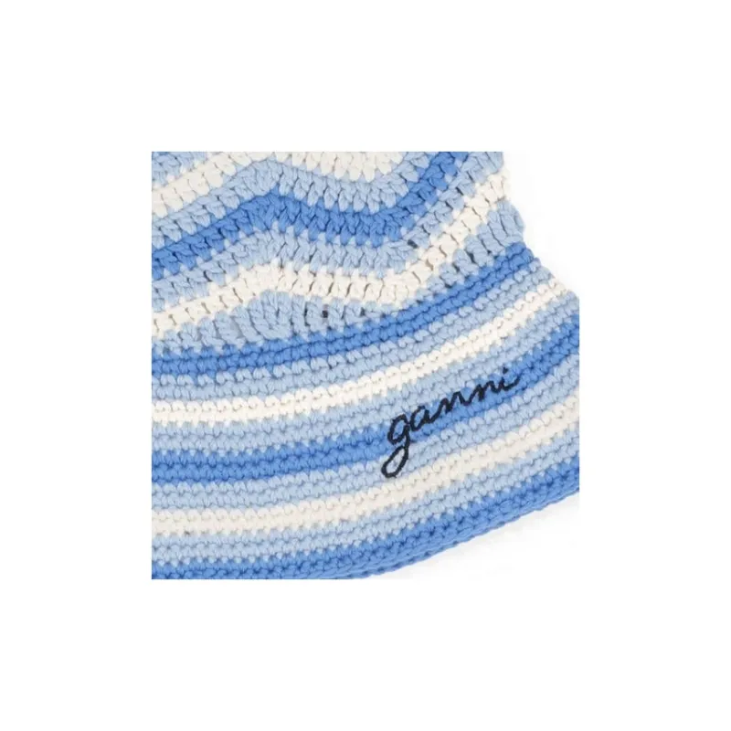 GANNI Organic cotton Crochet Bucket Hat-2