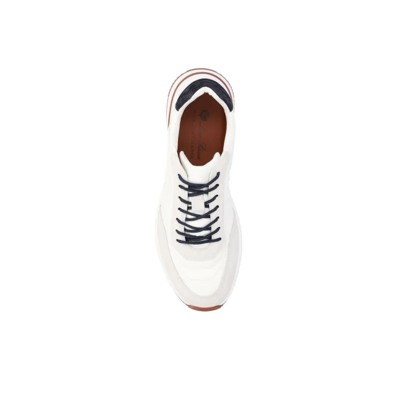 Loro Piana Low Top Casual Shoes Men's White-2