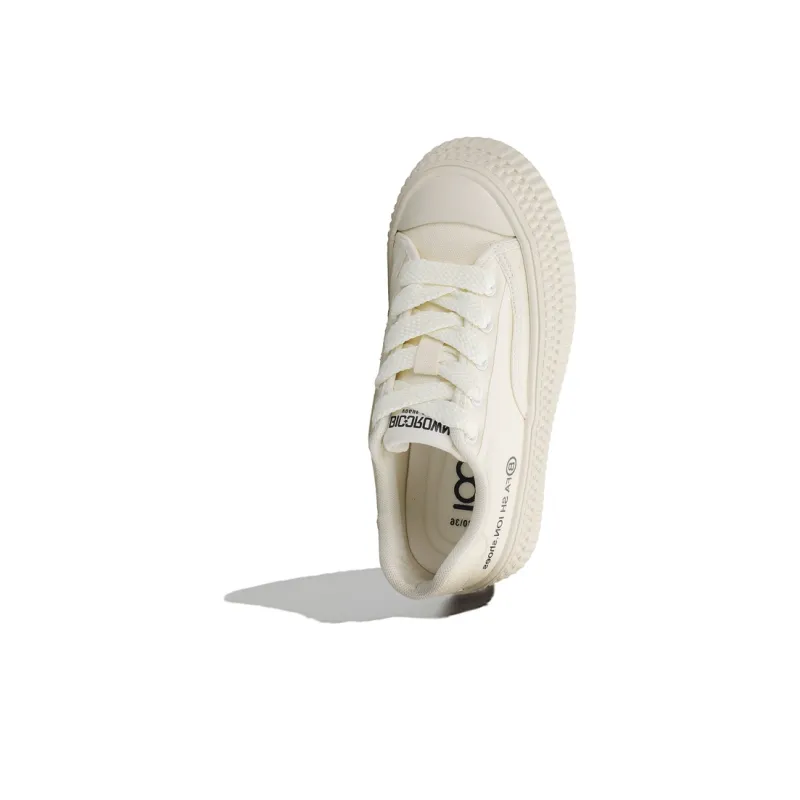 B10CROWN Anti Slip Wear Resistant Low Top Canvas Shoes Women's Beige-4