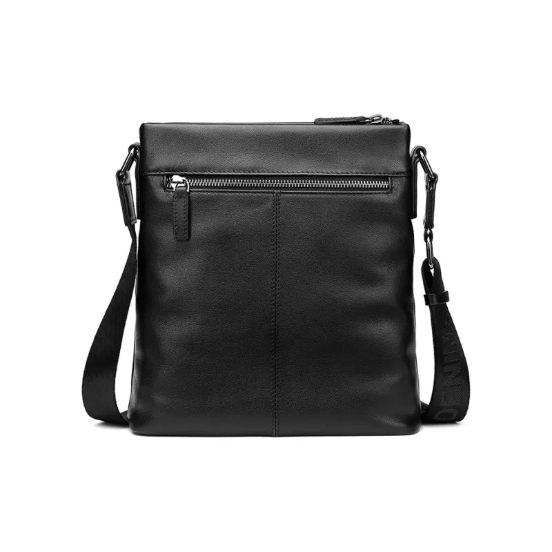BISON DENIM Top Grain Cow Leather Crossbody Bag Backpack Shoulder Bag Regular Men's Black/Coffee-2