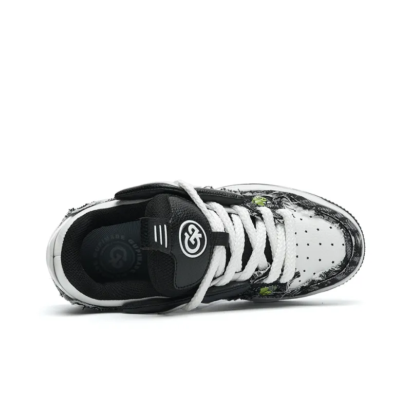 Isolated Manufacturing Coverage Slip-Resistant Breathable Low-Top Skateboard Shoes Unisex-12