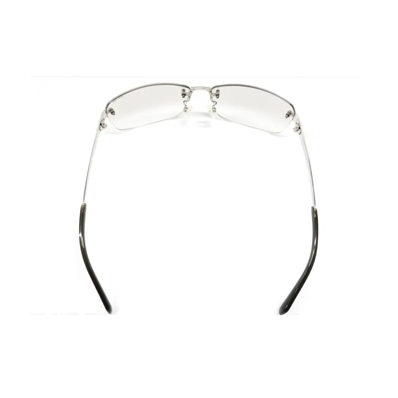 Police Irregular Shape Sunglasses Unisex Silver-3